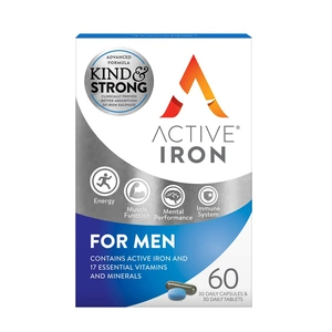 View product details for the Active Iron Active Iron & B Complex Plus For Men 30caps+30tabs (30+30)