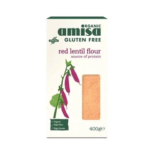 Amisa Organic Red Lentil Flour Gluten Free - 400g