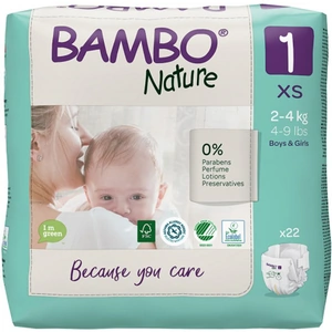 Bambo Nature Nappies - Size 1 - 22s (Case of 6)