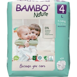 Bambo Nature Nappies - Size 4 - 24s (Case of 6)