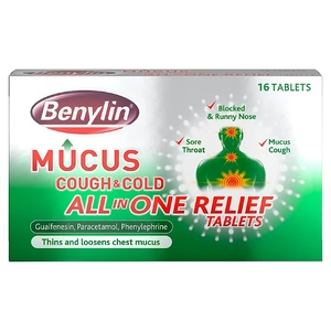 Benylin Mucus Cough & Cold All In One Relief Tablets 16
