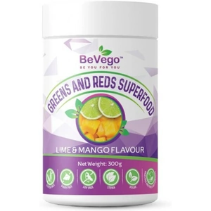 BeVego Greens And Reds Superfood Lime & Mango - 10g (Case of 6)