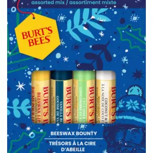 Burts Bees Beeswax Bounty Assorted Mix Lip Balms Gift Set (Blue Box)