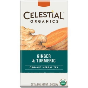 Celestial Organic Ginger & Turmeric Tea - 20 Bags
