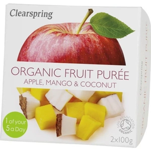Clearspring Organic Fruit Puree Apple/ Mango/ Coconut (2x100g) (Case of 12) (2 minimum)