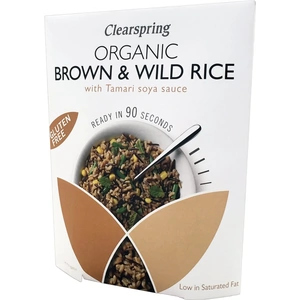 Clearspring 90sec Brown & Wild Rice - With Tamari Soya Sauce 250g