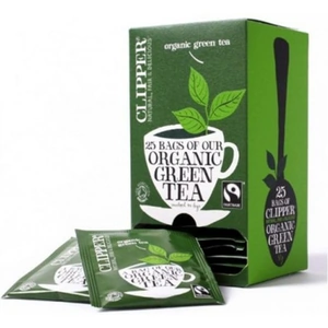 Clipper Fairtrade Organic Green Tea 25 Envelopes (Case of 6 )