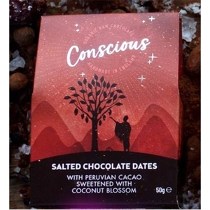Conscious Chocolate - Conscious Chocolate Salted Chocolate Dates (50g x 8)