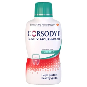 Corsodyl Daily Fresh Mint Alcohol Free Mouthwash 500Ml