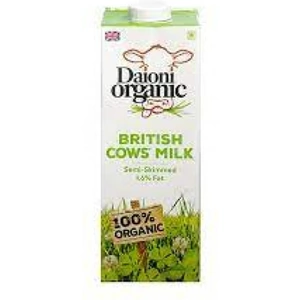 Daioni Semi Skimmed Organic British Milk - 1Ltr