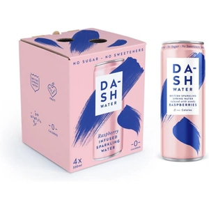 Dash Dash Water Sparkling Raspberry 4pck x 330ml (Case of 6)