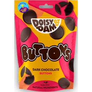Doisy & Dam Dark Chocolate Buttons- Share Bag, 80gr