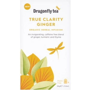 Dragonfly Organic True Clarity Ginger Herbal Tea - 20 Bags x 4 (Case of 1)