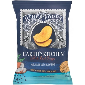 Earths Kitchen Pearl Island Sea Salt & Pepper Whole Root Crisps 80g (4 minimum)