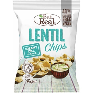 View product details for the Eat Real Lentil Creamy Dill Chips 40g