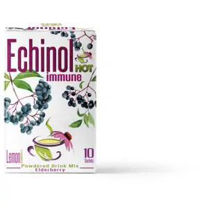 Echinol Hot Immune Powdered Drink Mix Lemon Flavoured with Elderberry 10's