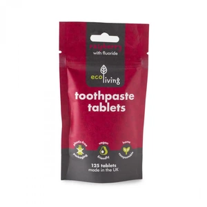 EcoLiving Toothpaste Tablets Raspberry with Fluoride 125's