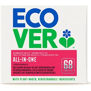 Ecover Dishwasher Tablets All In One 68 Tablets (Case of 5)