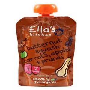Ellas Kitchen S1 Butternut Squash Carrot, Apples & Prunes 120g (7 minimum)