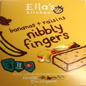 Ellas Kitchen Nibbly Fingers - Ban & Raisins 125g (8 minimum)