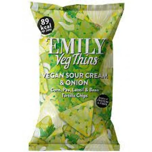 Emily Crisps Vegan Sour Cream & Onion Sharing Thins - 85g x 8