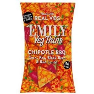 Emily Crisps Chipotle Bbq Veg Thins - 23g x 24 (Case of 24)