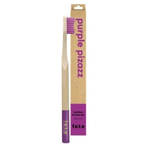 F.E.T.E Bamboo Toothbrush Medium Bristles - Purple Pizazz (single)