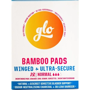 Flo Glo Bamboo Pads for Sensitive Bladder, Normal w/ Wings 12 pads