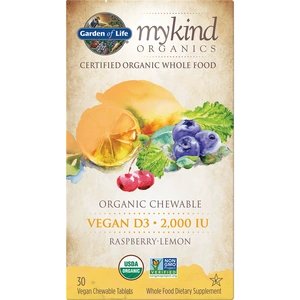 Garden of Life Organics Vegan D3 - Raspberry Lemon - 30 Chewables