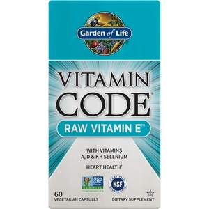 Garden of Life Vitamin Code Raw Vitamin E - 60 Capsules