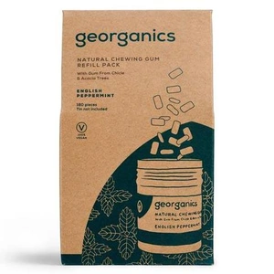 Georganics Natural Chewing Gum Refill English Peppermint (180 Pieces)
