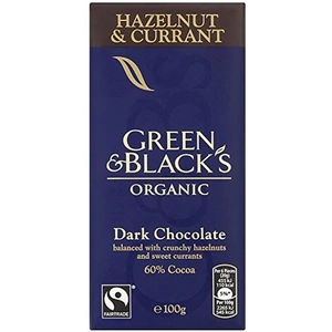 Green & Blacks Green & Black's Organic Dark Hazelnut & Currant Chocolate 100g