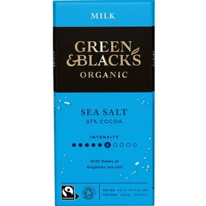GREEN & BLACK'S Green and Black's Sea Salt Milk Chocolate - 90g (Case of 6) (15 minimum)