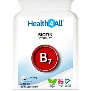 Health4All Supplements Vitamin B7 Biotin 10,000mcg Tablets (Units: 60 Tablets)