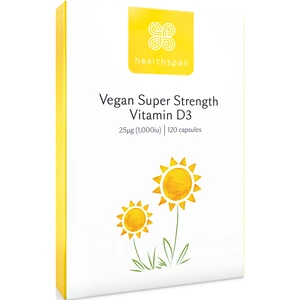 Healthspan Super Strength Vitamin D3 - Vegan friendly 120 Capsules - 120 capsules