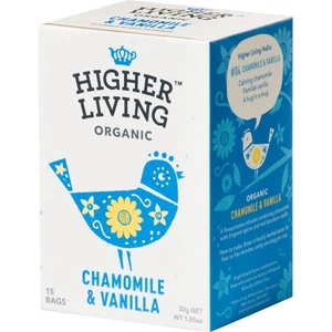 Higher Living Organic Chamomile & Vanilla - 15 Bags x 4 (Case of 1)
