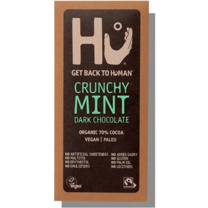 Hu Hu Crunchy Mint Dark Chocolate Bar 60g (2 minimum)