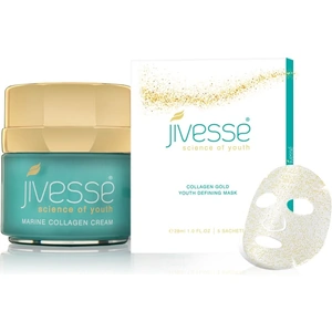 Jivesse Gold Collagen Face Mask & Marine Collagen Cream 1 bundle