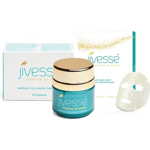 Jivesse Gold Collagen Face Masks Cream & Capsules 1 bundle