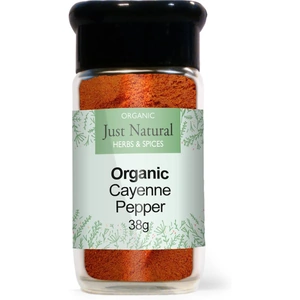 View product details for the Just Natural Cayenne Pepper (jar) 38g