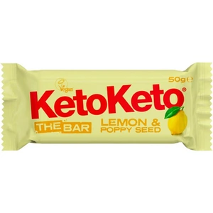 KetoKeto Lemon Poppy Seed Bar 50g (12 minimum)
