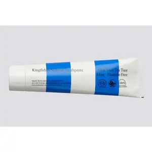 Kingfisher Natural Toothpaste Aloe Vera Tea Tree Mint Fluoride Free 100ml (Dark Blue)