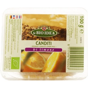 La Bio Idea Organic Candied Sicilian Lemon Peel 100g (Case of 8 )