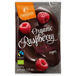 Landgarten Organic Raspberries In Dark Chocolate 50g x 10