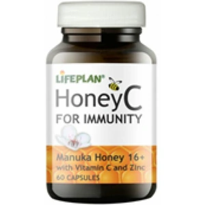 Lifeplan Honey C With Vitamin C & Zinc Capsules - 60s
