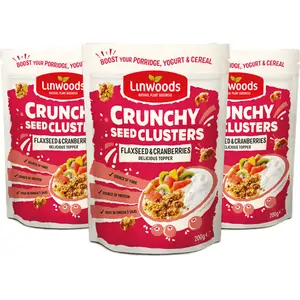 Linwoods Crunchy Seed Clusters Flaxseed & Cranberries Bundle (x3 200g)
