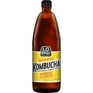 Lo Bros Org Ginger & Lemon Kombucha 750ml (Case of 6)
