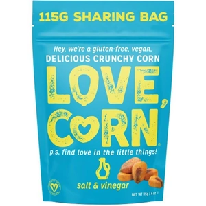 Love Corn Salt & Vinegar Corn Snack 115g (Case of 6) (6 minimum)