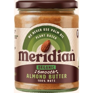 MERIDIAN FOODS - No GM Soya Meridian Organic Smooth Almond Butter - 470g (Case of 6)