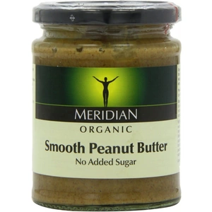 Meridian Organic No Added Sugar Smooth Peanut Butter 280g (Case of 6 )